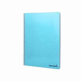 Cuaderno espiral liderpapel folio smart tapa blanda 80h 60gr cuadro 5 mm con margen colores surtidos