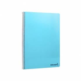 Cuaderno espiral liderpapel folio smart tapa blanda 80h 60gr cuadro 5 mm con margen colores surtidos