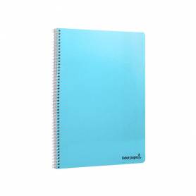 Cuaderno espiral liderpapel folio smart tapa blanda 80h 60gr cuadro 6 mm con margen colores surtidos