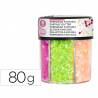 Purpurina fantasia liderpapel corazon y estrella colores neon bote de 80gr - NT02