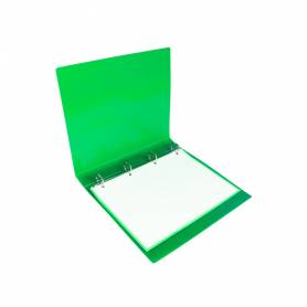 Carpeta liderpapel 4 anillas 25 mm mixtas polipropileno din a4 verde manzana opaco