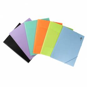 Carpeta liderpapel gomas solapas polipropileno din a4 naranja fluor opaco