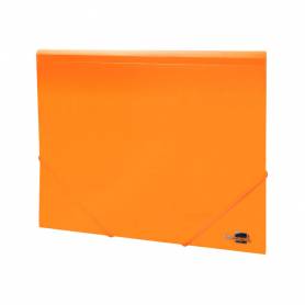 Carpeta liderpapel gomas solapas polipropileno din a4 naranja fluor opaco