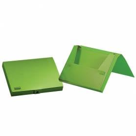 Carpeta liderpapel portadocumentos gomas polipropileno din a4 verde manzana opaco lomo 25 mm