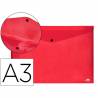 Carpeta liderpapel dossier broche 44243 polipropileno din a3 rojo translucido - DS67