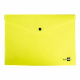 Carpeta liderpapel dossier broche polipropileno din a4 amarillo fluor opaco 50 hojas