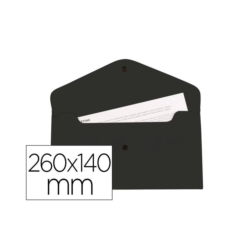 Carpeta liderpapel dossier broche polipropileno tama o sobre americano 260x140 mm negro opaco