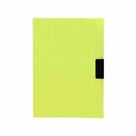 Carpeta liderpapel dossier pinza lateral polipropileno din a4 amarillo fluor opaco 30 hojas pinza deslizante