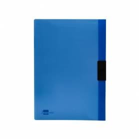 Carpeta liderpapel dossier pinza lateral polipropileno din a4 azul translucido 60 hojas pinza deslizante