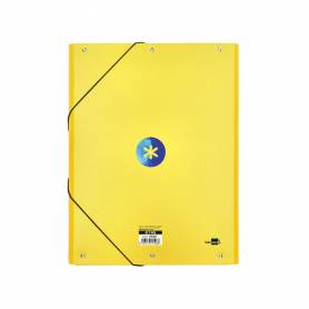 Carpeta liderpapel antartik gomas a4 3 solapas carton forrado trending color amarillo