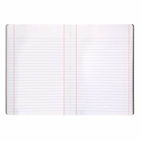 Libreta liderpapel 360 tapa de plastico a5 48 hojas 90g/m2 horizontal con doble margen tapa negra