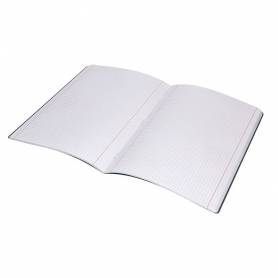 Libreta liderpapel 360 tapa de plastico a4 48 hojas 90g/m2 5mm con doble margen tapa negra