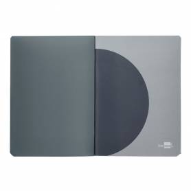 Libreta liderpapel 360 tapa de plastico a5 48 hojas 90g/m2 5mm con doble margen tapa negra