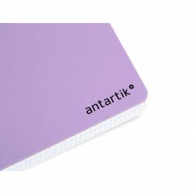 Cuaderno espiral liderpapel a4 antartik tapa dura 80h 90gr cuadro 4mm con margen color lavanda