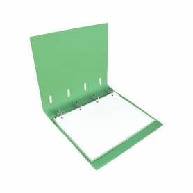 Carpeta con recambio liderpapel a4 cuadro 5mm 100 hojas 80g polipropileno 4 anillas 25mm color verde