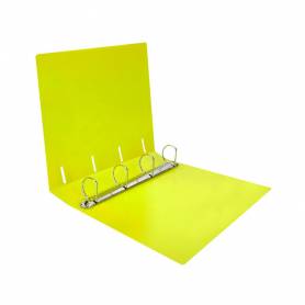 Carpeta liderpapel 4 anillas mixtas 40 mm polipropileno din a4 amarillo fluor opaco