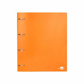 Carpeta liderpapel 4 anillas mixtas 40 mm polipropileno din a4 naranja fluor opaco