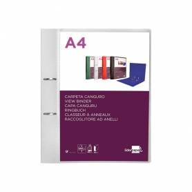 Carpeta liderpapel canguro 2 anillas 40 mm mixtas polipropileno din a4 transparente