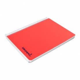 Cuaderno espiral liderpapel a5 wonder tapa plastico 80h 90gr cuadro 5mm con margen colores surtidos