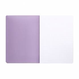 Libreta liderpapel 360 tapa de plastico a4 48 hojas 90g/m2 cuadro 5 mm con doble margen colores pastel