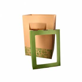 Contenedor papelera reciclaje liderpapel ecouse carton 100% reciclado y reciclable 70 litros 450x350x650 mm