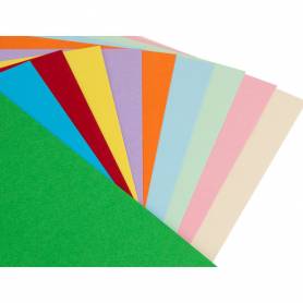 Cartulina liderpapel a4 180g/m2 25 colores surtidos paquete de 100 hojas