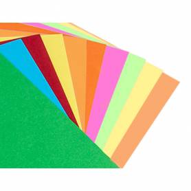 Bloc trabajos manuales liderpapel cartulina 240x315mm 10 hojas 5 colores neon + 5 colores intensos