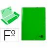 Carpeta liderpapel gomas folio 3 solapas carton plastificado color verde - CG00