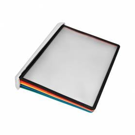 Portacatalogo de pared plastico liderpapel con 10 fundas din a4 colores surtidos