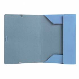 Carpeta liderpapel gomas folio 3 solapas carton plastificado colores pasteles surtidos