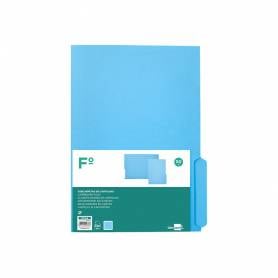 Subcarpeta cartulina liderpapel folio pestaña inferior 240g/m2 azul