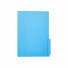 Subcarpeta cartulina liderpapel folio pestaña inferior 240g/m2 azul