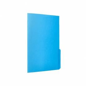 Subcarpeta cartulina liderpapel folio pestaña inferior 240g/m2 azul