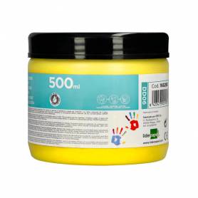 Pintura dedos liderpapel tarrina de 500 ml amarillo