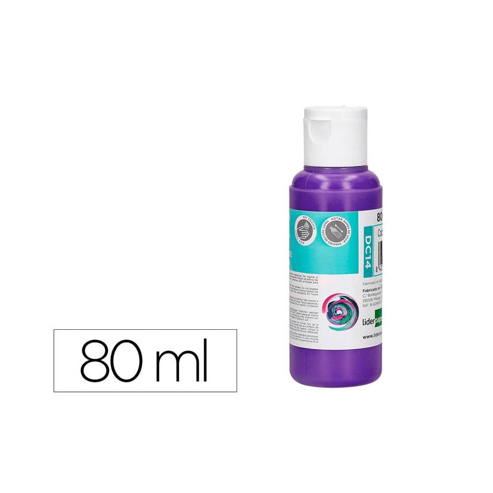 Pintura acrilica liderpapel bote de 80 ml violeta