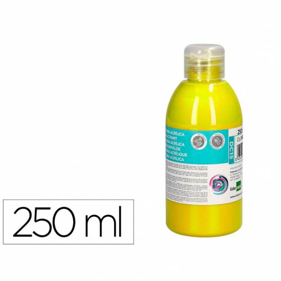 Pintura acrilica liderpapel bote de 250 ml amarillo