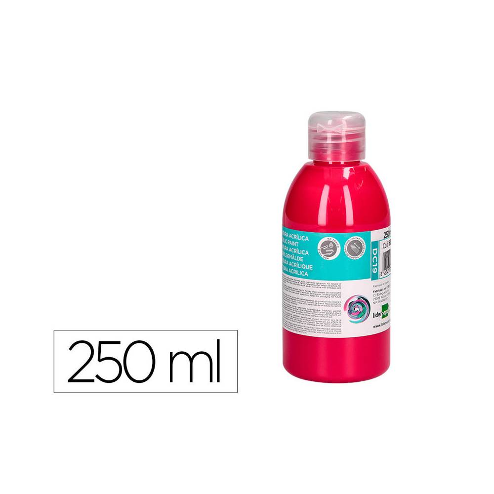 Pintura acrilica liderpapel bote de 250 ml magenta