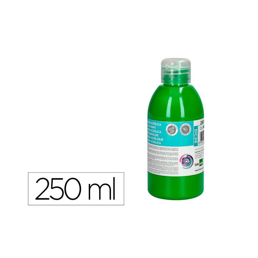 Pintura acrilica liderpapel bote de 250 ml verde