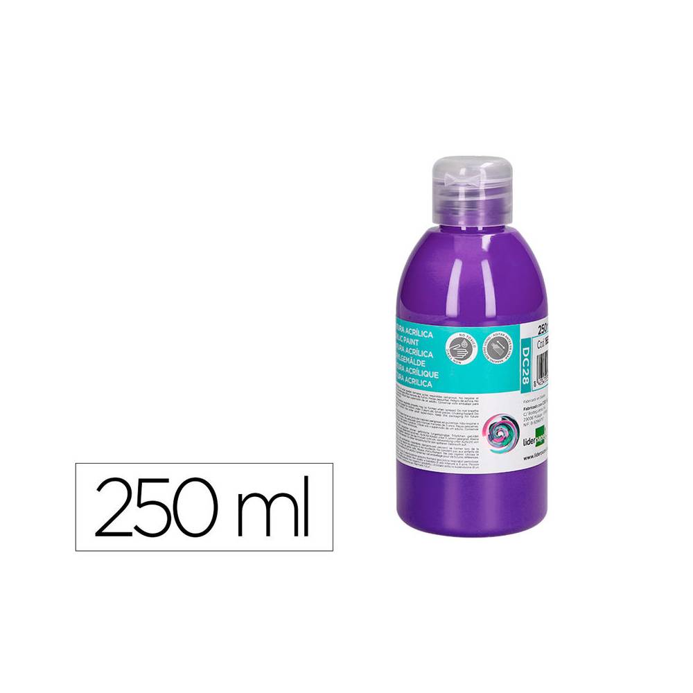 Pintura acrilica liderpapel bote de 250 ml violeta