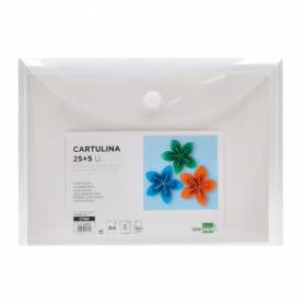 Cartulina liderpapel a4 180g/m2 blanco paquete de 25+5 hojas