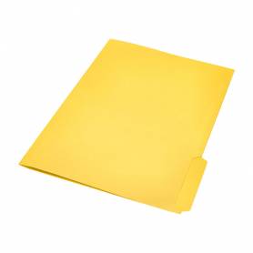 Subcarpeta cartulina liderpapel folio pestaña inferior 240g/m2 color amarillo