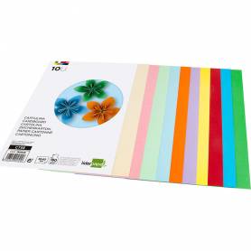 Cartulina liderpapel 50x65 cm 180g/m2 10 colores surtidos paquete de 10 hojas