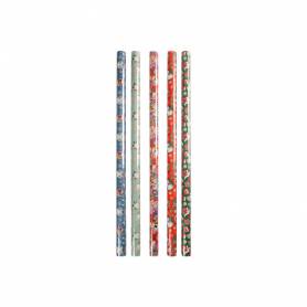 Papel de regalo liderpapel navidad rollo ancho 70 cm longitud 2 mt gramaje 60 gr diseños surtidos