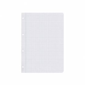 Recambio liderpapel a4 200+50 hojas 90g/m2 cuadro 4 mm con margen 4 taladros