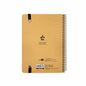 Agenda escolar liderpapel año 24 - 25 curso classic amarillo 2 días página a5