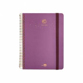 Agenda escolar liderpapel año 24 - 25 curso classic lines morado día página a5