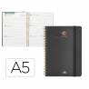 Agenda escolar 2024-2025 liderpapel classic lines antracita semana vista a5 - LP497