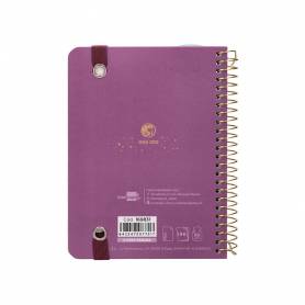 Agenda escolar liderpapel año 24 - 25 curso classic lines morado 2 días página a6