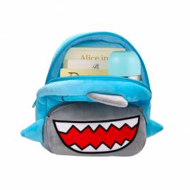 Cartera preescolar liderpapel mochila infantil peluche tiburon 260x100x240 mm