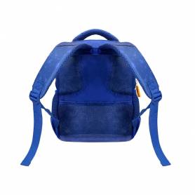 Cartera escolar liderpapel moc hila multibolsillo infantil dino azul 350x110x270 mm